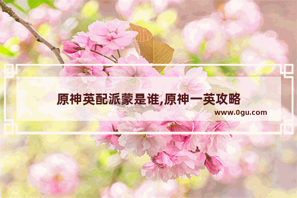 原神英配派蒙是谁,原神一英攻略