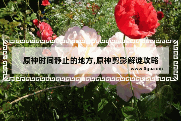 原神时间静止的地方,原神剪影解谜攻略