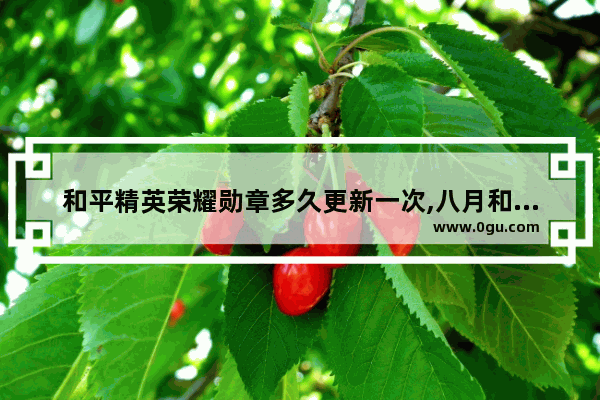 和平精英荣耀勋章多久更新一次,八月和平精英军需新皮肤