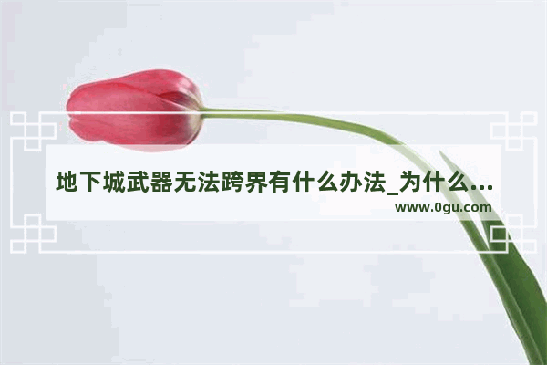 地下城武器无法跨界有什么办法_为什么地下城与勇士强化13的武器跨界不了