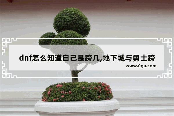 dnf怎么知道自己是跨几,地下城与勇士跨六啥意思