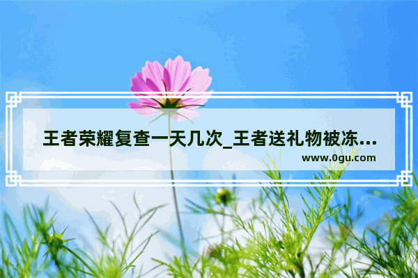 王者荣耀复查一天几次_王者送礼物被冻结怎么办