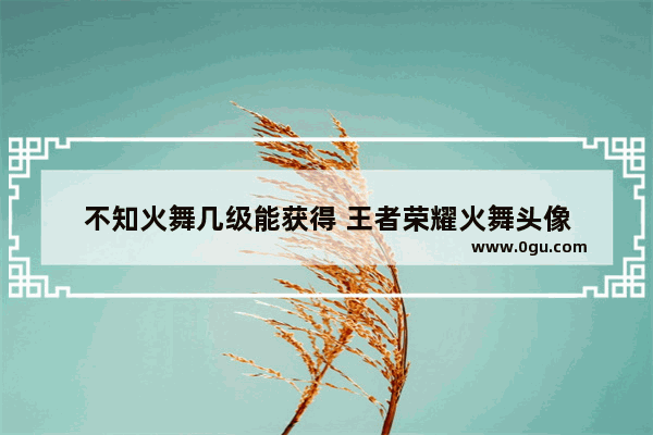 不知火舞几级能获得 王者荣耀火舞头像