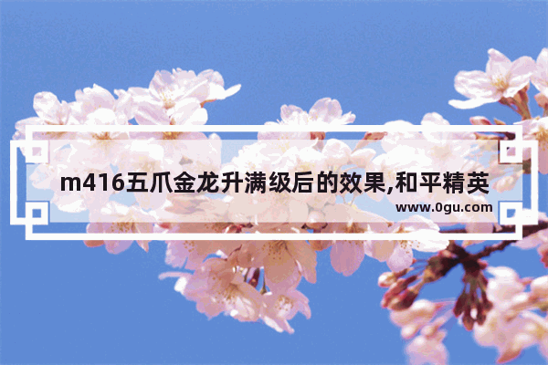 m416五爪金龙升满级后的效果,和平精英五爪金龙m416升级