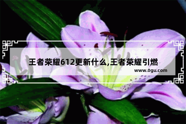 王者荣耀612更新什么,王者荣耀引燃