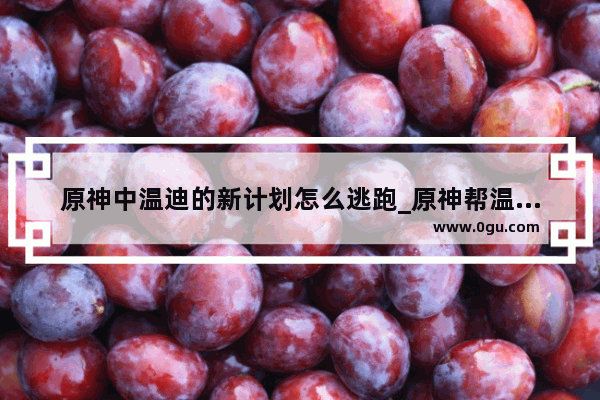 原神中温迪的新计划怎么逃跑_原神帮温迪偷琴逃跑路线