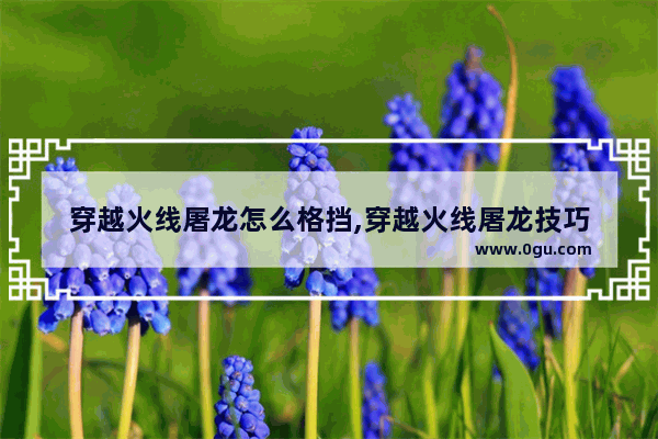 穿越火线屠龙怎么格挡,穿越火线屠龙技巧