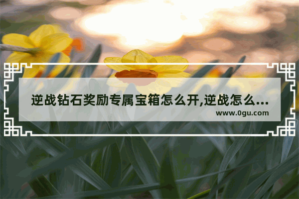 逆战钻石奖励专属宝箱怎么开,逆战怎么卡宝箱