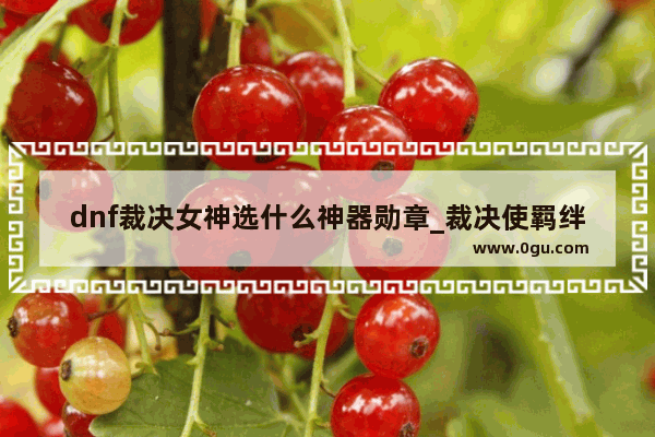 dnf裁决女神选什么神器勋章_裁决使羁绊都有谁