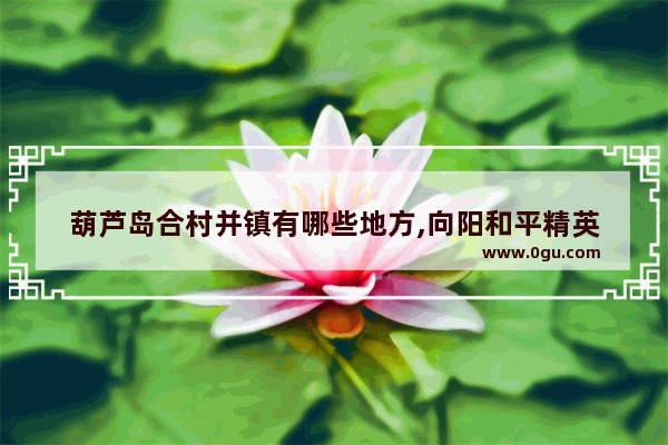 葫芦岛合村并镇有哪些地方,向阳和平精英