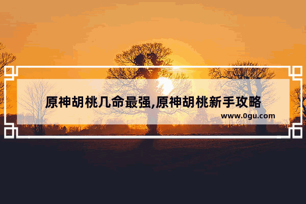 原神胡桃几命最强,原神胡桃新手攻略