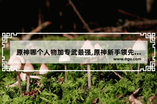 原神哪个人物加专武最强,原神新手领先攻略