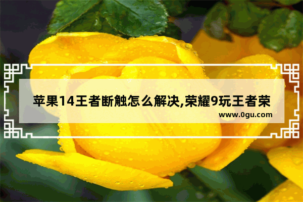 苹果14王者断触怎么解决,荣耀9玩王者荣耀断触