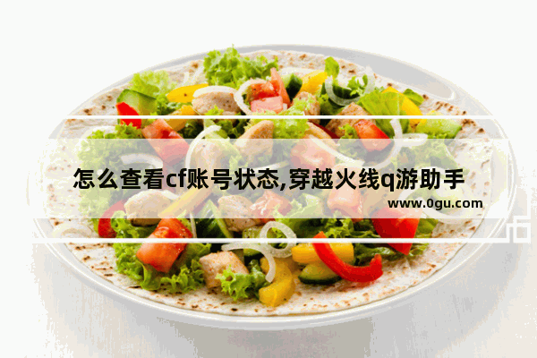怎么查看cf账号状态,穿越火线q游助手