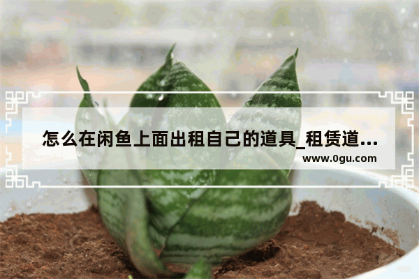 怎么在闲鱼上面出租自己的道具_租赁道具砸到人了谁负责