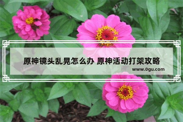 原神镜头乱晃怎么办 原神活动打架攻略