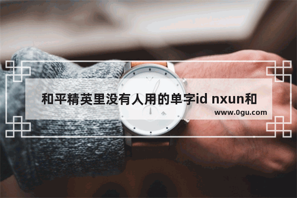和平精英里没有人用的单字id nxun和平精英