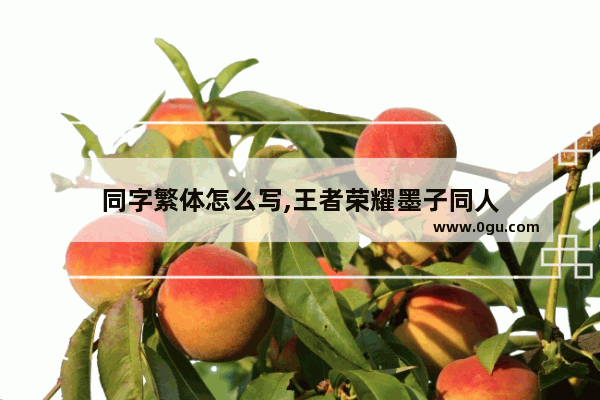 同字繁体怎么写,王者荣耀墨子同人