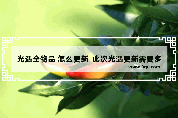 光遇全物品 怎么更新_此次光遇更新需要多少内存