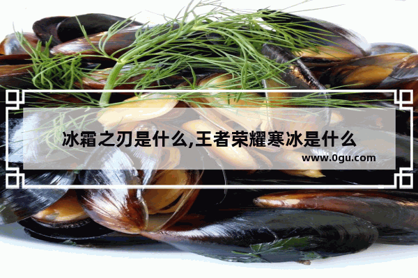冰霜之刃是什么,王者荣耀寒冰是什么