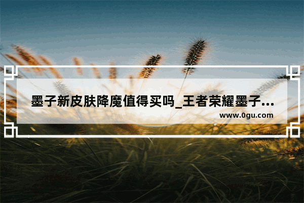 墨子新皮肤降魔值得买吗_王者荣耀墨子皮肤进击墨子号啥时间返场