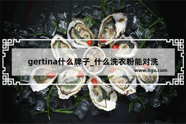 gertina什么牌子_什么洗衣粉能对洗的衣服锁色