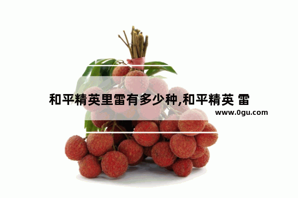 和平精英里雷有多少种,和平精英 雷