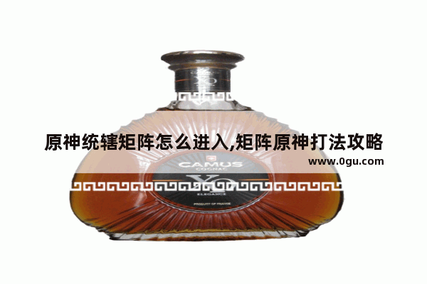 原神统辖矩阵怎么进入,矩阵原神打法攻略