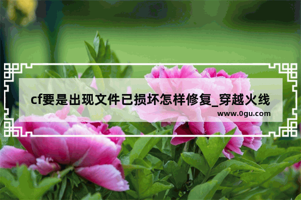 cf要是出现文件已损坏怎样修复_穿越火线文件总是损坏怎么办