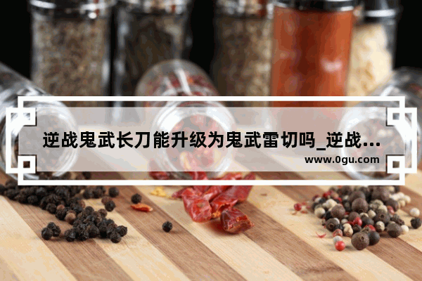 逆战鬼武长刀能升级为鬼武雷切吗_逆战最划算的猎场
