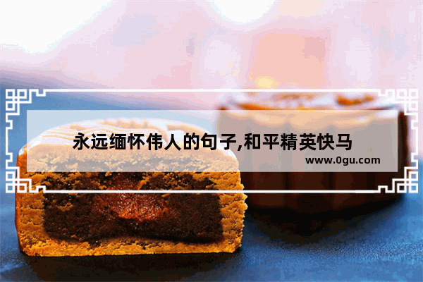 永远缅怀伟人的句子,和平精英快马