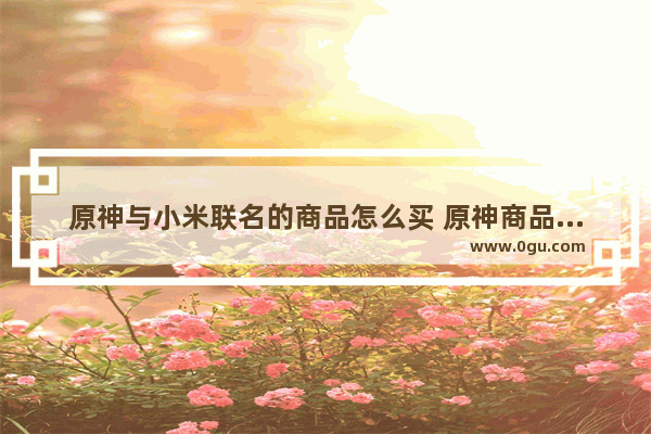 原神与小米联名的商品怎么买 原神商品攻略新手