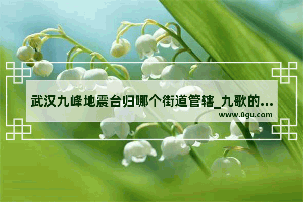 武汉九峰地震台归哪个街道管辖_九歌的作者