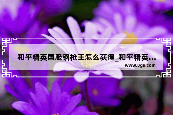 和平精英国服钢枪王怎么获得_和平精英四排得分王是永久的吗