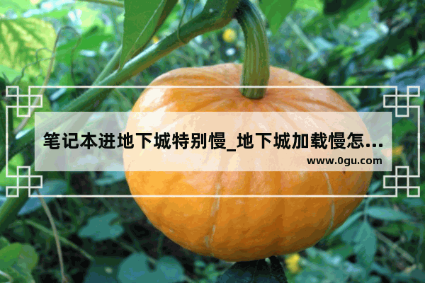 笔记本进地下城特别慢_地下城加载慢怎么解决