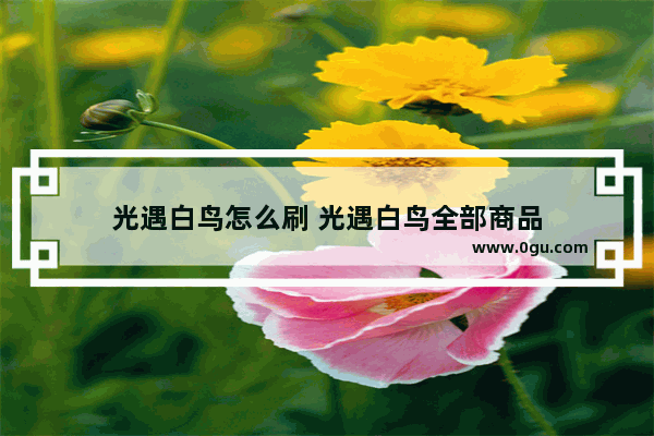 光遇白鸟怎么刷 光遇白鸟全部商品