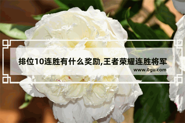 排位10连胜有什么奖励,王者荣耀连胜将军