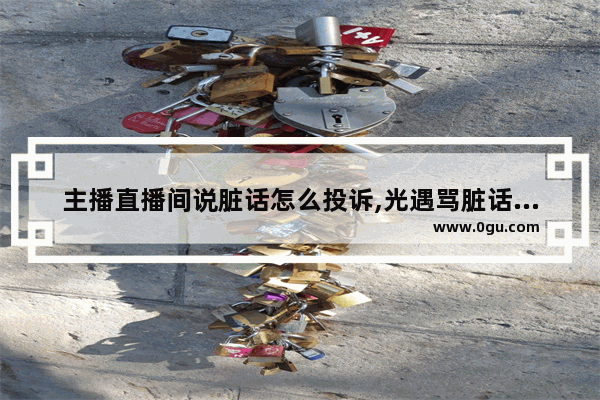 主播直播间说脏话怎么投诉,光遇骂脏话举报