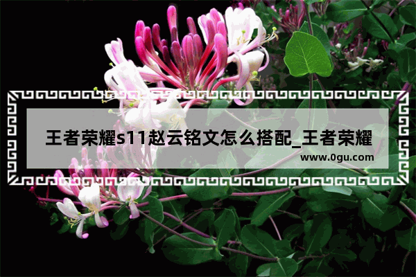 王者荣耀s11赵云铭文怎么搭配_王者荣耀赵云最强出装和铭文