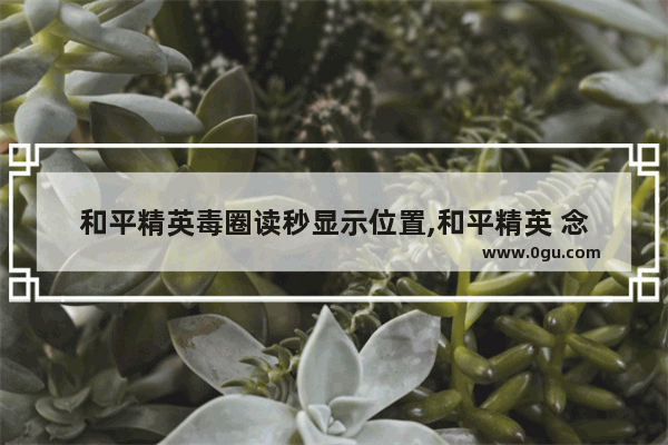 和平精英毒圈读秒显示位置,和平精英 念