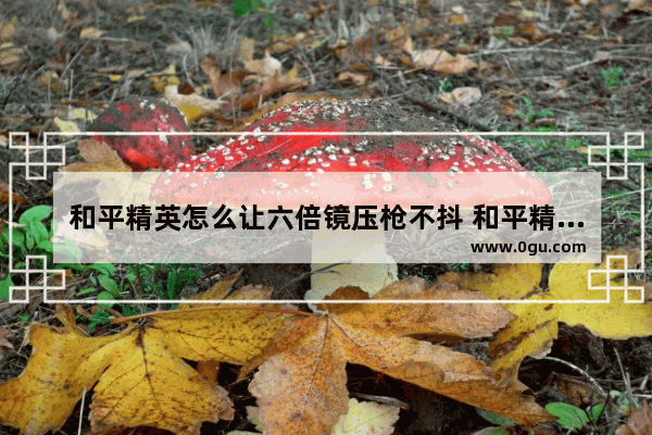 和平精英怎么让六倍镜压枪不抖 和平精英压境