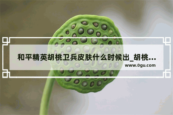 和平精英胡桃卫兵皮肤什么时候出_胡桃圣遗物双爆多少分合格