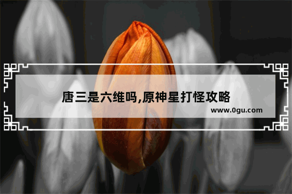 唐三是六维吗,原神星打怪攻略