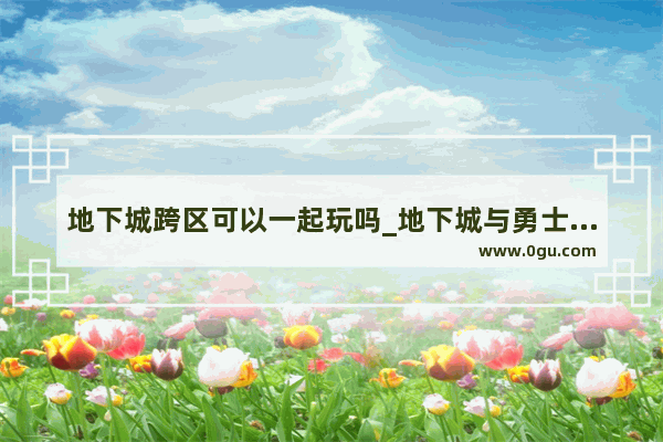 地下城跨区可以一起玩吗_地下城与勇士怎么登陆不上
