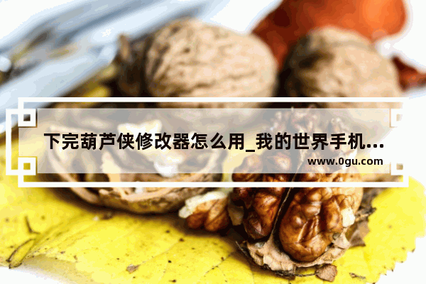 下完葫芦侠修改器怎么用_我的世界手机版如何刷资源