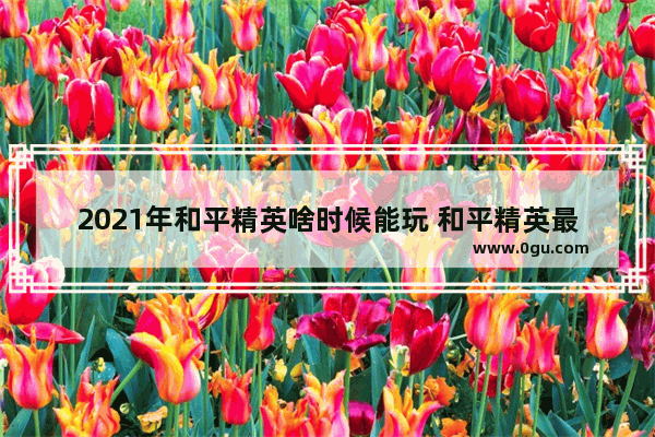 2021年和平精英啥时候能玩 和平精英最新2021