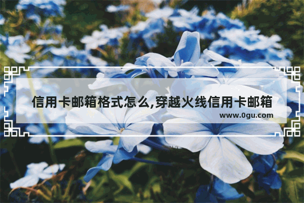 信用卡邮箱格式怎么,穿越火线信用卡邮箱
