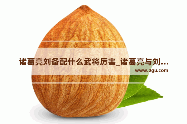 诸葛亮刘备配什么武将厉害_诸葛亮与刘备有哪些故事