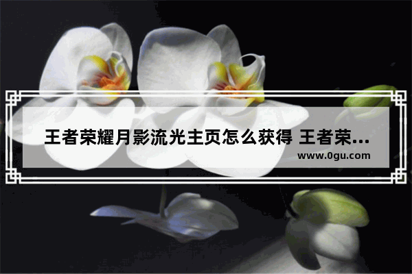 王者荣耀月影流光主页怎么获得 王者荣耀月影
