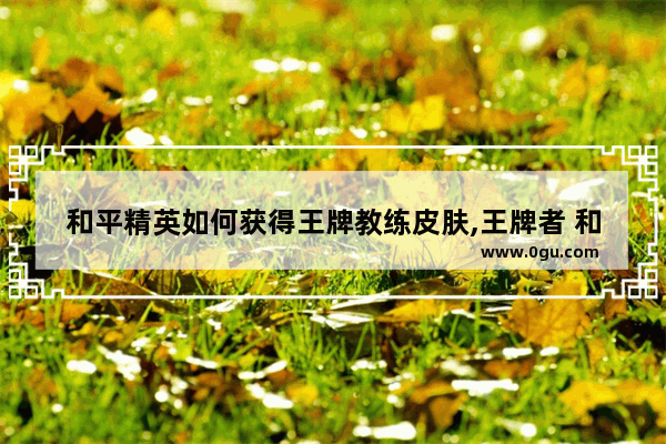和平精英如何获得王牌教练皮肤,王牌者 和平精英